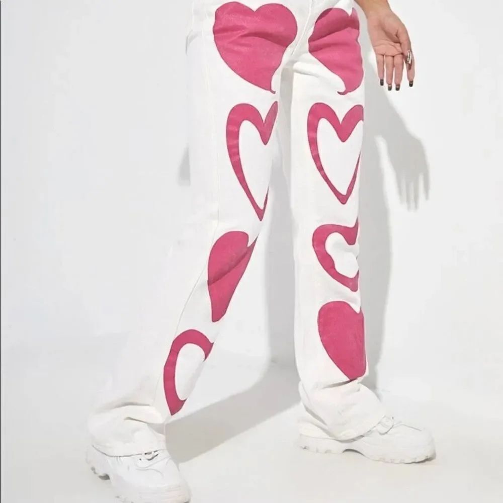 Heart Patterned Jeans  - Picture 5 of 6